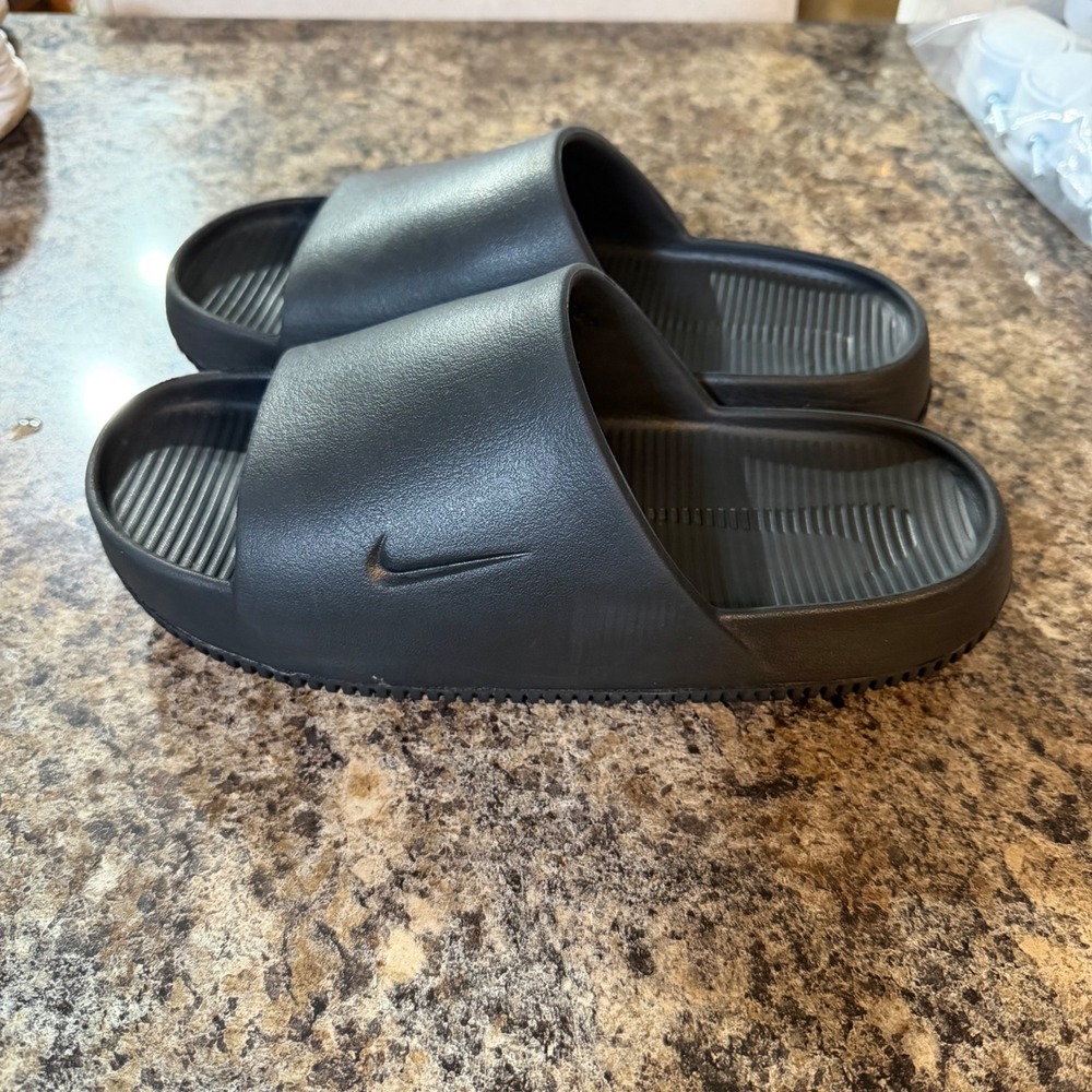 Nike Calm Slides Black Anthracite Mens 7 Womens 8 Sandals DX4816-001